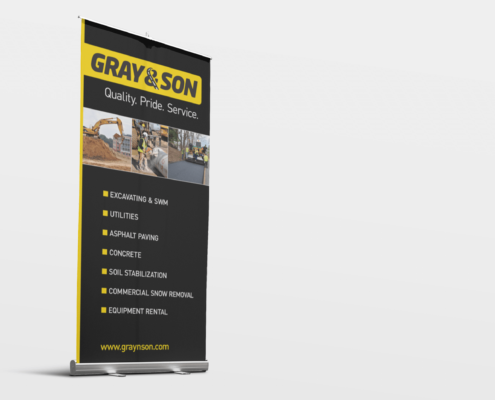 Pomerantz created construction recruiting displays for leading site development contractor and construction company in Maryland