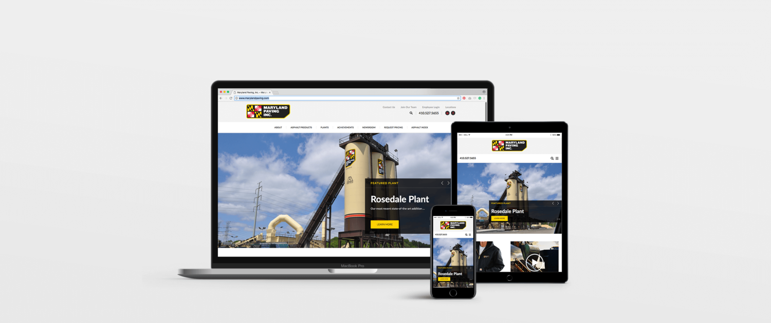 Portfolio: Pomerantz Marketing created a construction website design for one of the leading site development contractors in the Mid-Atlantic region