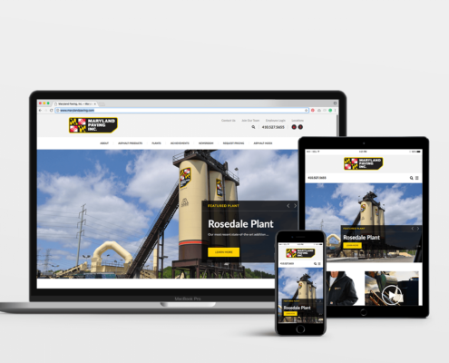 Portfolio: Pomerantz Marketing created a construction website design for one of the leading site development contractors in the Mid-Atlantic region
